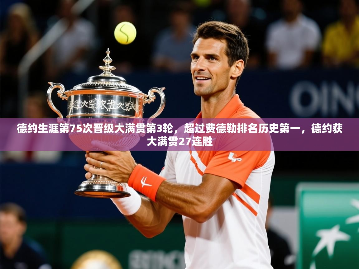 2025开云体育在线网址德约生涯第75次晋级大满贯第3轮，超过费德勒排名历史第一，德约获大满贯27连胜  第1张