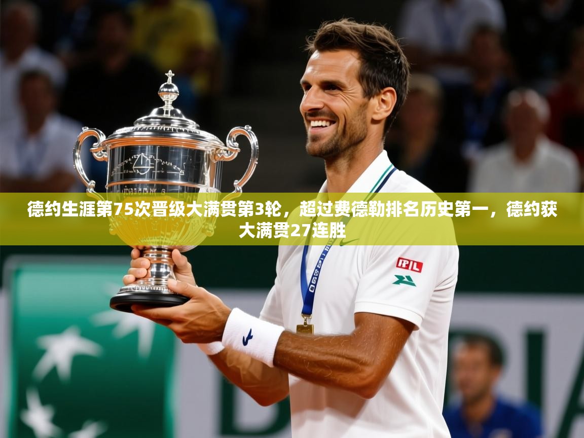 2025开云体育在线网址德约生涯第75次晋级大满贯第3轮，超过费德勒排名历史第一，德约获大满贯27连胜  第2张