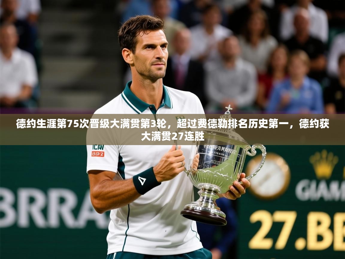 2025开云体育在线网址德约生涯第75次晋级大满贯第3轮，超过费德勒排名历史第一，德约获大满贯27连胜  第4张